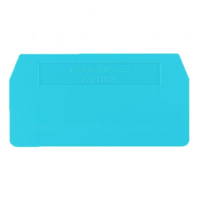 WEIDMULLER ZAP/TW 1 BL Płyta separacyjna (terminal), Płyta zamykająca i pośrednia, 59.5 mm x 30.5 mm, niebieski 1608750000 /50szt./ (1608750000)